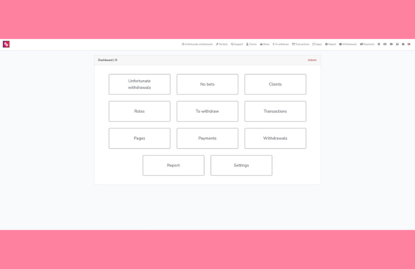 casino dashboard